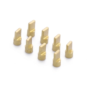 Precision brass conductive pins for Bluetooth earbud charging contacts in 8-piece set