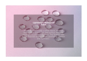 Macro shot of waterproof lightweight purple gradient fabric with clear twill texture