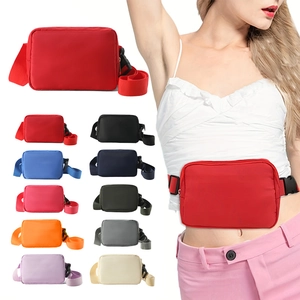 Universal nylon large capacity waist bag in multiple colors with adjustable strap