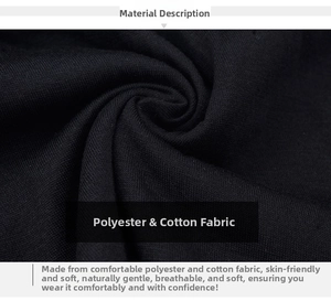 Close-up of premium black polyester and cotton blend fabric texture on slouchy beanie