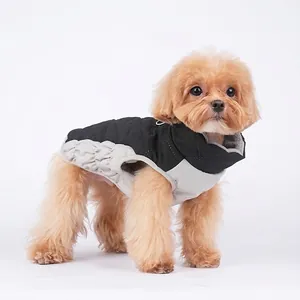 Honden Wintervest Waterdicht Doorgestikt Dik Warm Fleece Gevoerd Jas Reflecterend D-Ring Harnas Voor Honden