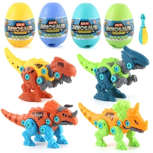 DIY take apart dinosaur building blocks with eggs and screwdriver for kids ages 3+