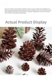Close-up of realistic brown pine cones with needle accents for Christmas decor