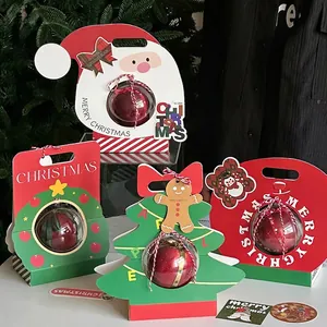 Christmas Gift Bags Santa Claus Snowman Reindeer Pattern Portable Paper Candy Box Holiday Party Favor Decorative Packaging