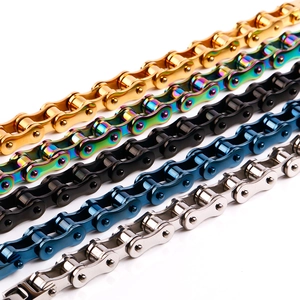 316L stainless steel bicycle chain bracelets for men in five metallic colors
