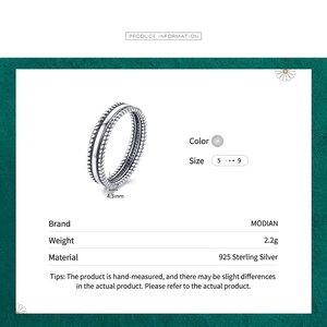Retro S925 sterling silver woven ring with 4.3mm polished band for women by Modian