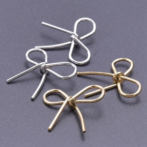 304 stainless steel bow pendants in gold and silver finish for DIY jewelry making