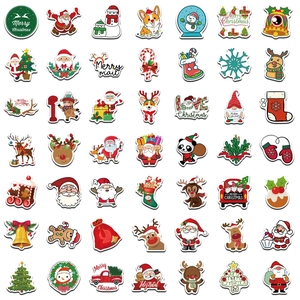Set of 100 assorted Christmas cartoon stickers for laptops and luggage decoration