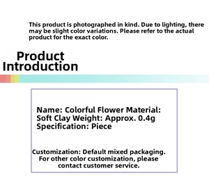 Detailed specs for colorful polymer clay flower beads for DIY jewelry making