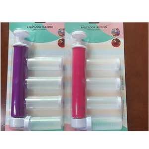 Manual manual cake airbrush kit in purple and pink for baking and coloring cakes