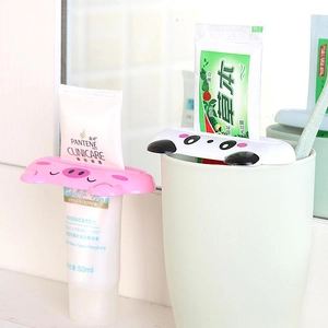 Cartoon animal tube squeezers for toothpaste and cleanser in pink pig and white panda styles