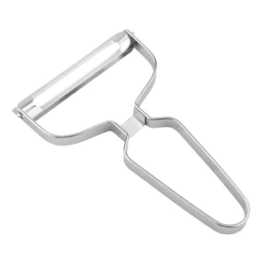3-in-1 Edelstahl-Sparschäler für Obst und Gemüse in Silber-Optik für die Küche