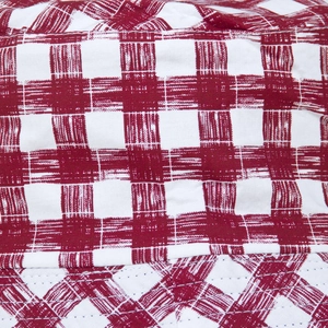 Chapeau bob à carreaux rouges et blancs à la mode avec texture tissée et protection solaire