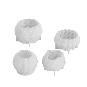 Siliconen mal set voor DIY gebreide wollen bal geurkaarsen en St. Anna bloem ornamenten