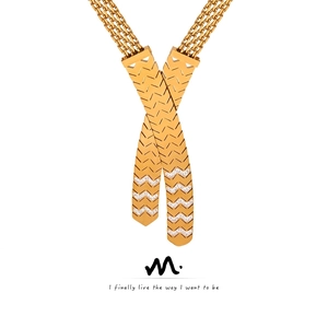 Titanium Steel 18K Gold Plated Cross Pendant Necklace Pave Rhinestone V-Shape Geometric Jewelry For Women Men Unisex Accessories