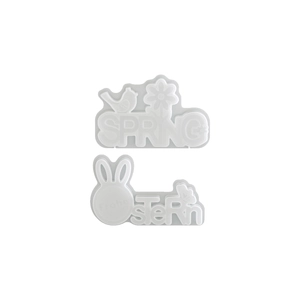Silicone molds for resin DIY featuring Easter bunny and Spring bird designs