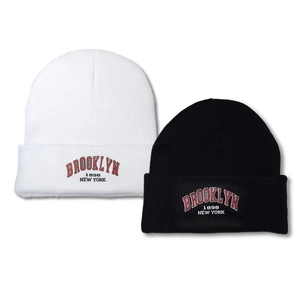 Brooklyn 1898 New York Knitted Beanie Hat Soft Acrylic Cuffed Winter Warm Casual Skull Cap Unisex