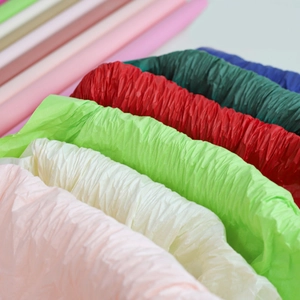 Premium colorful wrinkled tissue paper for flower bouquet and gift packaging wraps
