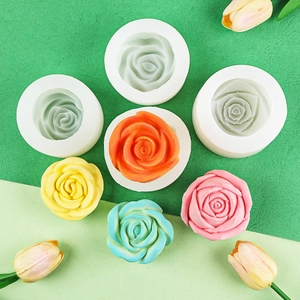 3D rose silicone mold set for DIY handmade soap, candles and aromatherapy gypsum crafts