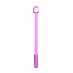 Cute purple penguin cartoon gel pen with quick-dry ink for school and office supplies