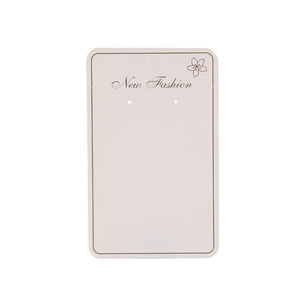 Elegant jewelry display cards with floral design and New Fashion gold foil stamp