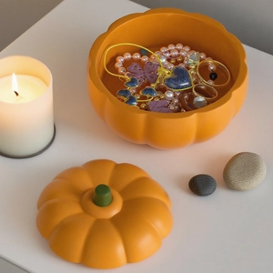 Καλούπι ρητίνης κολοκύθας Halloween για DIY κουτί κοσμημάτων με καπάκι και κερί