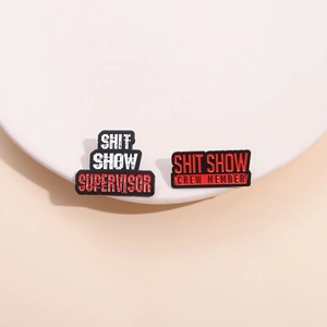 Humorous Enamel Pin Zinc Alloy Brooch Office Humor Supervisor Crew Member Badge Retro Jewelry