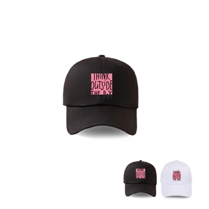 Baseball Cap Cotton Think Outside The Box Slogan Print Adjustable Sun Hat Fashion Outdoor Sports For Men Women
