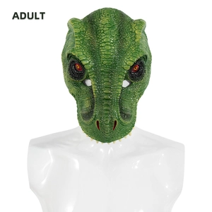 Realistic Dinosaur T-Rex Mask Halloween Carnival Party Cosplay Props Animal Headgear PU Foam For Adults And Kids