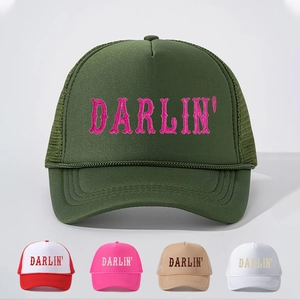Darlin' Trucker Hut Schaumstoff Mesh Rücken Verstellbar Retro Amerikanischer Stil Atmungsaktive Sommer Sonnenmütze