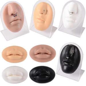 Silicone Body Piercing Practice Model Face Nose Lip Display Tool For Jewelry Presentation Realistic Texture