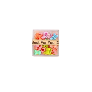Colorful macaron mini hair claws for girls in a clear box with Best For You label
