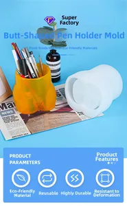 Detail of durable food-grade silicone mold for 3D body shape resin flowerpot DIY crafts