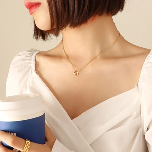 Elegant 18K gold plated titanium steel necklace with a multilayered elephant pendant for women