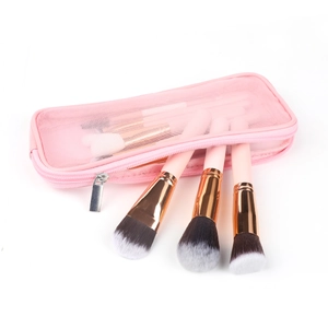 Pennelli Da Trucco Professionali E Borsa In Rete Nylon Traspirante Pochette Da Viaggio Per Cosmetici Strumenti Di Bellezza Donna