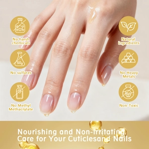 Nourishing cuticle oil for brittle nails with natural non-irritating golden serum