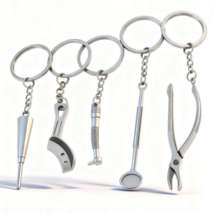 Dentale Sleutelhanger Tandvorm Zinklegering Tandheelkundige Kliniek Gereedschap Tandarts Cadeau Creatieve Accessoires