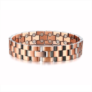 Vintage Magnetic Pure Copper Bracelet For Men And Women Retro Geometric Link Chain Health Care Jewelry Unisex Accessory