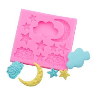 Star Moon Cloud Silicone Mold For Cake Fondant Chocolate Resin Clay DIY Baking Tools
