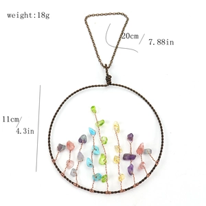 Detail view of tree of life wall hanging with 11cm diameter and 18g weight dimensions