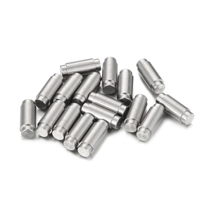 Industrial grade stainless steel cylindrical pins with polished finish and smooth surface