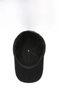 Detail of warm winter baseball cap with plush ear flaps and thermal lining for men