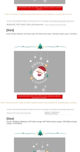 Detailed specs of double-sided PVC static Christmas window stickers with UV printing