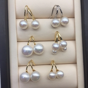 Freshwater Pearl Earrings With 925 Sterling Silver Earring Post High Heel Shape Dangle Drop Elegant Jewelry For Women
