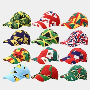 Kids Baseball Cap National Flag Print Polyester Sun Protection Adjustable Sporty Vintage Hat For Children