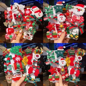 Kerst haarspeldjes set met kerstman en rendier ontwerpen voor meisjes