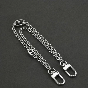 Silver pig nose link metal chain with lobster clasps for luxury DIY bag handles