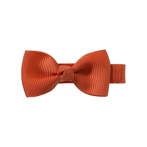 Vibrant orange 2-inch grosgrain ribbon bow hair clip for children and baby girls