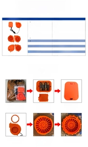 Detailed instructions for dinosaur inflatable costume fan and orange battery box set