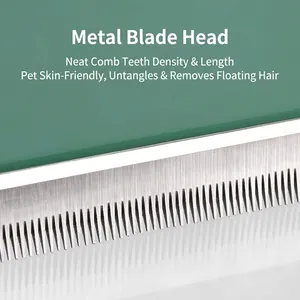 High-density stainless steel pet grooming blade for shedding and dematting cat and dog hair